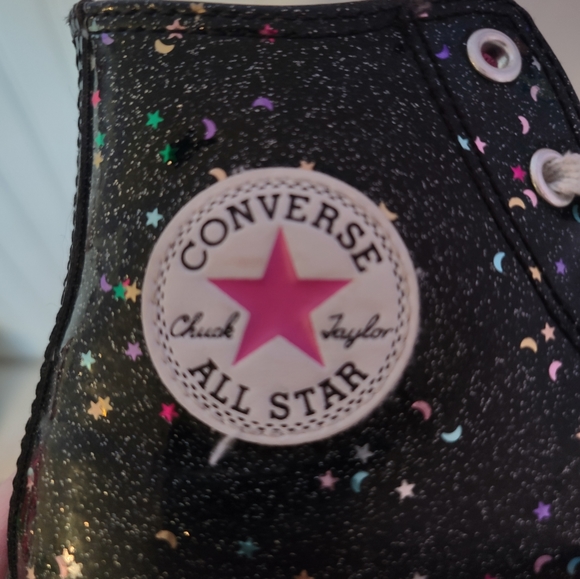 Converse Chuck Taylor All Star High Top Glitter Cosmic Shoes - Picture 5 of 8